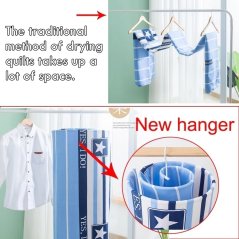 Home Laundry Sun Quilt Round Drying Spiral Cloth Hanger Rack (White)