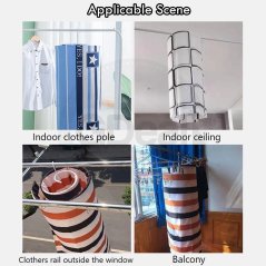 Sun Quilt Spiral Laundry Hanger Space Round Drying Rack (White)