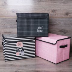 Wardrobe Printed Cloth Toy Organizer Box (3 Colors)