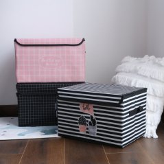 Wardrobe Printed Cloth Toy Organizer Box (3 Colors)