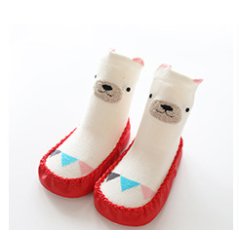 Baby Tube Socks Shoes Anti-slip Bottom Combed Cotton Floor (4 Colors)