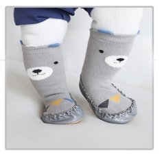 Baby Tube Socks Shoes Anti-slip Bottom Combed Cotton Floor (4 Colors)