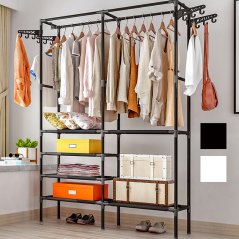 Stainless Steel Closet Wardrobe Clothes Garment Rack (2 Colors)