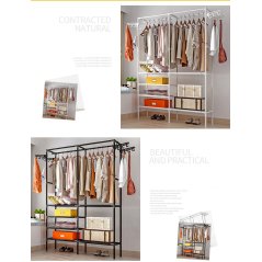Stainless Steel Closet Wardrobe Clothes Garment Rack (2 Colors)Stainless Steel Closet Wardrobe Clothes Garment Rack (2 Colors)
