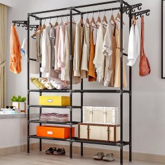 Stainless Steel Closet Wardrobe Clothes Garment Rack (2 Colors)