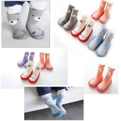 Baby Tube Socks Shoes Anti-slip Bottom Combed Cotton Floor (4 Colors)