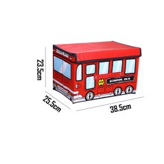 GTE School Bus Toy Organizer Folding Storage Toy Chest And Kid Clothes (2 Colors)