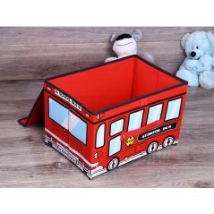 GTE School Bus Toy Organizer Folding Storage Toy Chest And Kid Clothes (2 Colors)