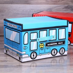 GTE School Bus Toy Organizer Folding Storage Toy Chest And Kid Clothes (2 Colors)