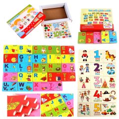 Gdeal ABC Alphabet Or 123 Number Board Puzzle Wood Educational Toys