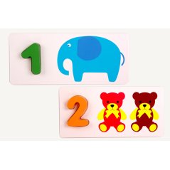 Children Cartoon Map Wooden Reading Card for 36 Months+ (Colorful)