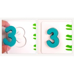 Children Cartoon Map Wooden Reading Card for 36 Months+ (Colorful)