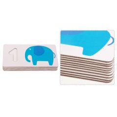 Children Cartoon Map Wooden Reading Card for 36 Months+ (Colorful)
