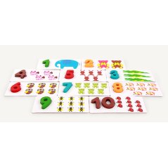 Children Cartoon Map Wooden Reading Card for 36 Months+ (Colorful)