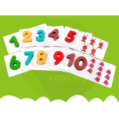 Children Cartoon Map Wooden Reading Card for 36 Months+ (Colorful)