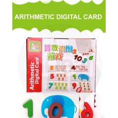 Children Cartoon Map Wooden Reading Card for 36 Months+ (Colorful)