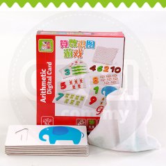 Children Cartoon Map Wooden Reading Card for 36 Months+ (Colorful)