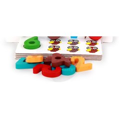 Children Cartoon Map Wooden Reading Card for 36 Months+ (Colorful)