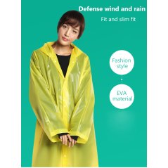 EVA Thick Reusable Waterproof Rain Coat for Outdoor (5 Colors)