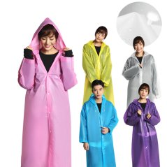 EVA Thick Reusable Waterproof Rain Coat for Outdoor (5 Colors)