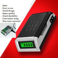 Gdeal 4 Slot AA/AAA Batteries Charger Power Adapter (Black)