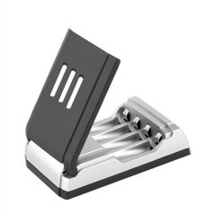 Gdeal 4 Slot AA/AAA Batteries Charger Power Adapter (Black)