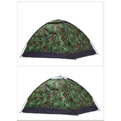 Camping Tent 2 People Outdoor Manual Construction (Military Green)