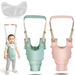 Gdeal Baby Walker Stand Up Learning Walking Belt (Green - Pink)