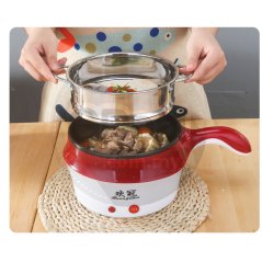 Gdeal Multi-Function Steamer Pan Instant Hot Cooking Frying Pan 1.5L