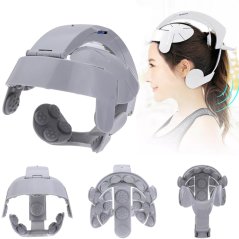 Scalp Head Massage Helmet Machine Brain Relaxation (Gray)