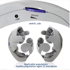 Scalp Head Massage Helmet Machine Brain Relaxation (Gray)