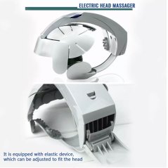 Scalp Head Massage Helmet Machine Brain Relaxation (Gray)