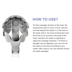 Scalp Head Massage Helmet Machine Brain Relaxation (Gray)