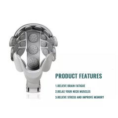 Scalp Head Massage Helmet Machine Brain Relaxation (Gray)