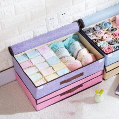 GTE Folding Cotton And Linen Cloths Storage Box Bedroom (4 Colors)