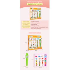 Gdeal Children English Intelligent Vocal Learning Pen Puzzle Learning Card