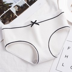 Gdeal Large Size Girl Ribbon Design Underwear Female Women's Cotton Underwear (4 Colors)