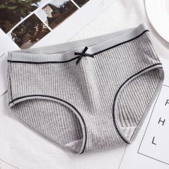 Gdeal Large Size Girl Ribbon Design Underwear Female Women's Cotton Underwear (4 Colors)