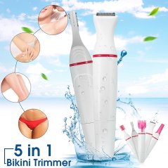 Gdeal 5-In-1 Electric Trimmer for Women Eyebrow Bikini Trimmer Hair Removal  For Women