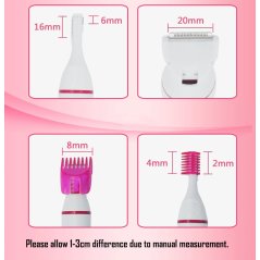 Gdeal 5-In-1 Electric Trimmer for Women Eyebrow Bikini Trimmer Hair Removal  For Women