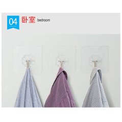 GTE 5pcs Stainless Steel Hook Wall Hanging (White)