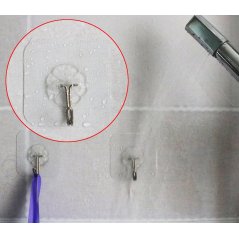 GTE 5pcs Stainless Steel Hook Wall Hanging (White)