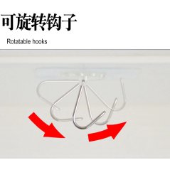 GTE 5pcs Stainless Steel Hook Wall Hanging (White)