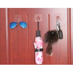 GTE 5pcs Stainless Steel Hook Wall Hanging (White)