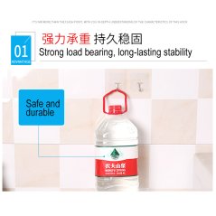 GTE 5pcs Stainless Steel Hook Wall Hanging (White)