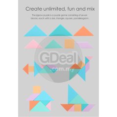 Gdeal Children Wooden Tetris Puzzles Toy 3 in 1 Jigsaw Board Early Imagination Educational Toys