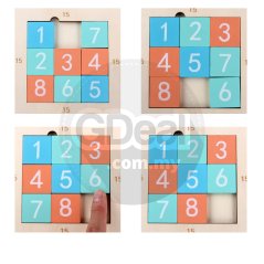 Gdeal Children Wooden Tetris Puzzles Toy 3 in 1 Jigsaw Board Early Imagination Educational Toys
