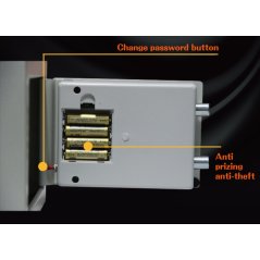 Home Mini Box Into The Wall Electronic Password Safe (Brown - White)