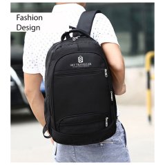 Travel Laptop Backpack by Sky Traveller SKY339 ( Black)