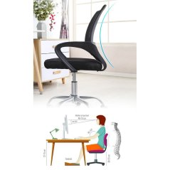 GTE Premier Adjustable Swivel Mid Back Mesh Office Chair (3 Colors)